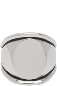 Bottega Veneta - Bague chevalière argentée