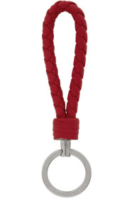 Bottega Veneta - Porte-clés rouge Intrecciato Loop
