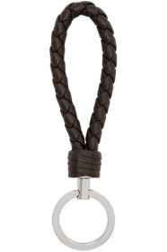 Bottega Veneta - Brown Intrecciato Keychain