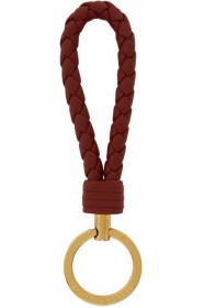 Bottega Veneta - Porte-clés brun Intrecciato Loop