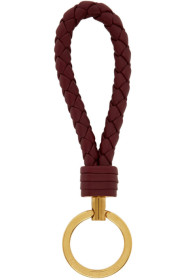 Bottega Veneta - Porte-clés bourgogne Intrecciato Loop
