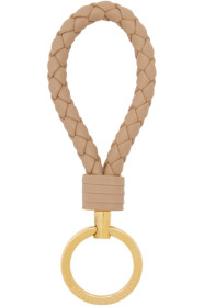 Bottega Veneta - Beige Intrecciato Loop Keychain