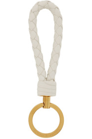 Bottega Veneta - Porte-clés blanc Intrecciato Loop