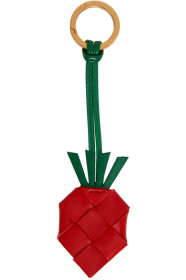 Bottega Veneta - Red Intrecciato Strawberry Keychain