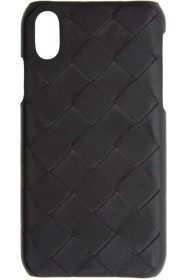 Bottega Veneta - Black Intrecciato iPhone XS Case