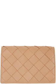 Bottega Veneta - ベージュ イントレチャート フラップ カード ホルダー
