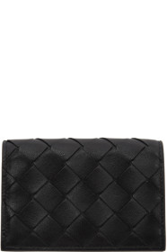 Bottega Veneta - ブラック イントレチャート バイフォールド カード ホルダー
