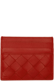 Bottega Veneta - レッド イントレチャート カード ホルダー