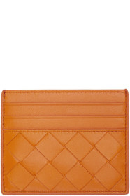Bottega Veneta - 橙色 Intrecciato 卡包
