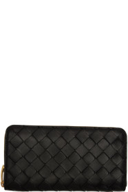 Bottega Veneta - ブラック イントレチャート ジッパー ウォレット