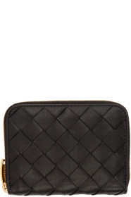 Bottega Veneta - 黑色迷你 Intrecciato 欧陆钱包