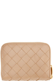 Bottega Veneta - ピンク ミニ イントレチャート コンチネンタル ウォレット