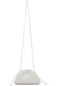 Bottega Veneta - White Small Intrecciato 'The Pouch 20' Clutch