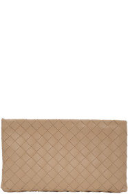 Bottega Veneta - Beige Small Intrecciato Pouch