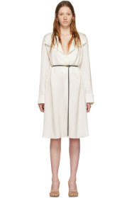 Bottega Veneta - Off-White Silk Belt Dress