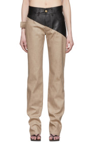Bottega Veneta - Brown Leather Jeans