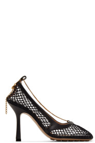Bottega Veneta - Black Net Chain Heels