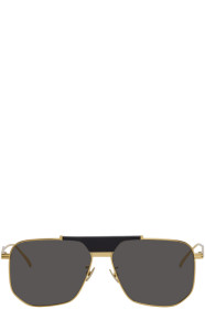 Bottega Veneta - Gold & Grey Aviator Sunglasses