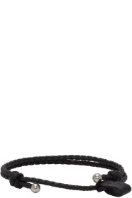 Bottega Veneta - Bracelet tressé noir