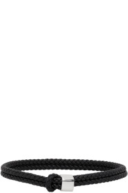 Bottega Veneta - Black Braided Bracelet