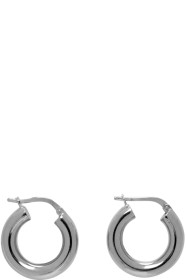 Bottega Veneta - Boucles d'oreilles à anneaux argentées