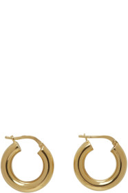 Bottega Veneta - Boucles d'oreilles à anneaux dorées