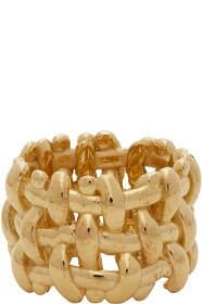 Bottega Veneta - Gold Intrecciato Ring
