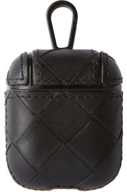 Bottega Veneta - Étui pour Airpods noir Intrecciato