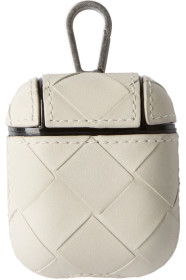 Bottega Veneta - Étui pour Airpods blanc cassé Intrecciato