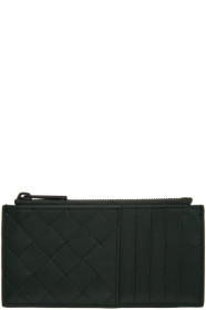 Bottega Veneta - グリーン イントレチャート ジッパー カード ホルダー