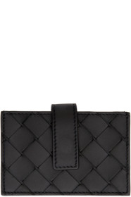 Bottega Veneta - ブラック スモール イントレチャート カード ホルダー