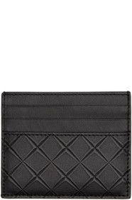 Bottega Veneta - Black Intarisio Half Open Card Holder