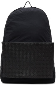 Bottega Veneta - ブラック イントレチャート パッカブル バックパック