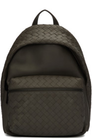 Bottega Veneta - Grey Intrecciato Medium Backpack