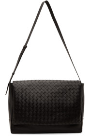 Bottega Veneta - Sac messager noir Intrecciato