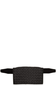 Bottega Veneta - Sac-ceinture pliable noir Intrecciato