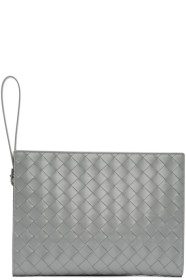 Bottega Veneta - Grey Intrecciato Small Document Holder
