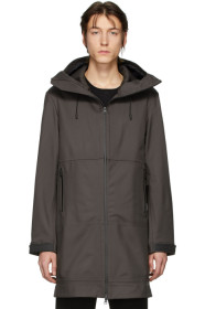 Bottega Veneta - Manteau à glissière gris