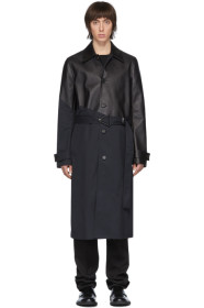 Bottega Veneta - Trench bleu marine et noir