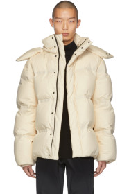 Bottega Veneta - 灰白色 Frosted Poplin 羽绒夹克