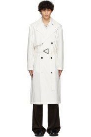 Bottega Veneta - Trench surdimensionné blanc cassé