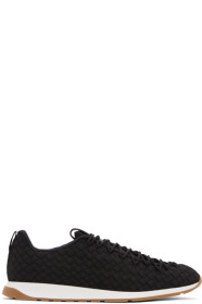 Bottega Veneta - Baskets noires Intrecciato