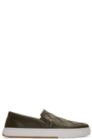 Bottega Veneta - 绿色 Maxi Intrecciato 运动鞋