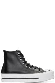 Converse - Black Leather Chuck Taylor All Star Lift Clean High Sneakers