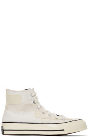Converse - Off-White Patchwork Chuck 70 High Sneakers