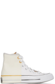 Converse - White & Off-White Reconstructed Chuck 70 High Sneakers