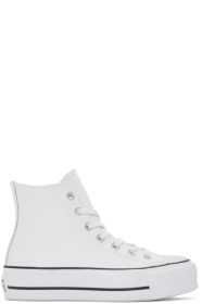 Converse - White Leather Chuck Taylor All-Star Lift High Sneakers