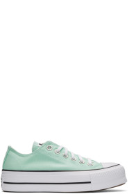 Converse - Green Chuck Taylor All Star Lift Low Sneakers