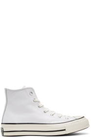 Converse - White Leather Chuck 70 High Sneakers