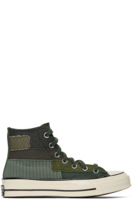 Converse - Green Patchwork Chuck 70 High Sneakers